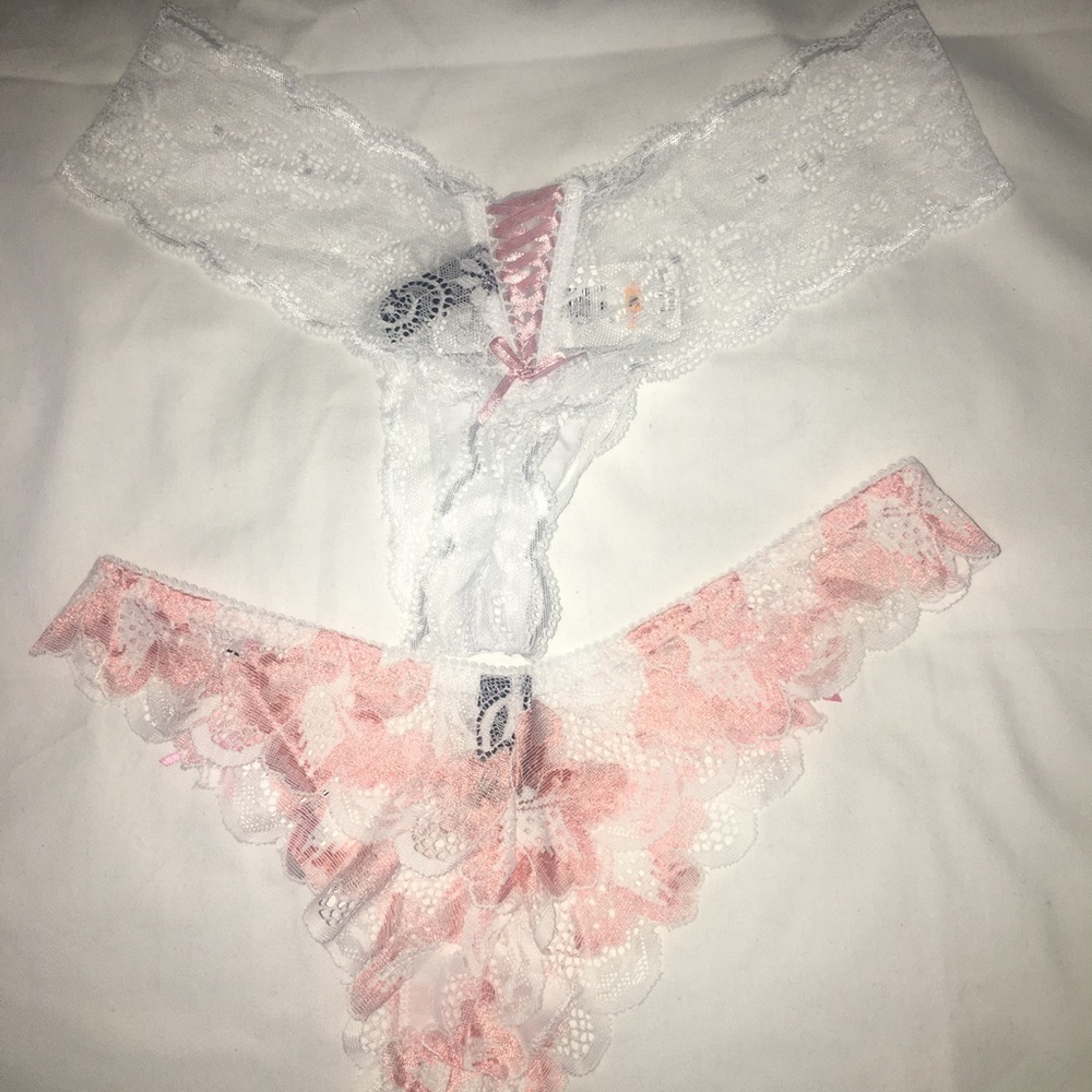 Pretty, Dainty Thong Underwear. Set of Two